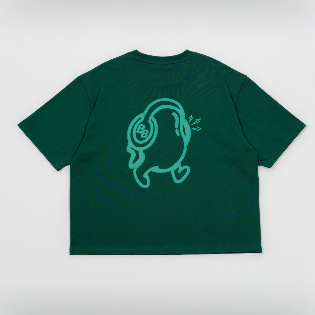 GREEN BEAN BOXY TEE - 280 GSM - Buzzin Beans