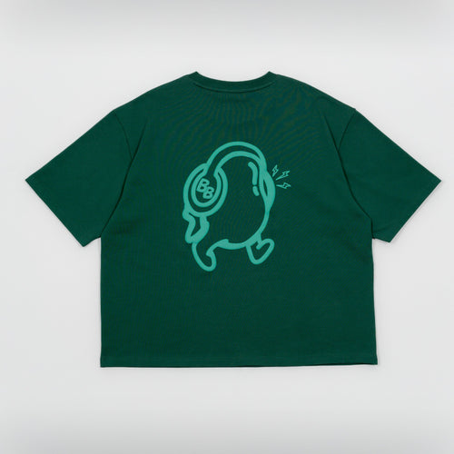 GREEN BEAN BOXY TEE - 280 GSM - Buzzin Beans