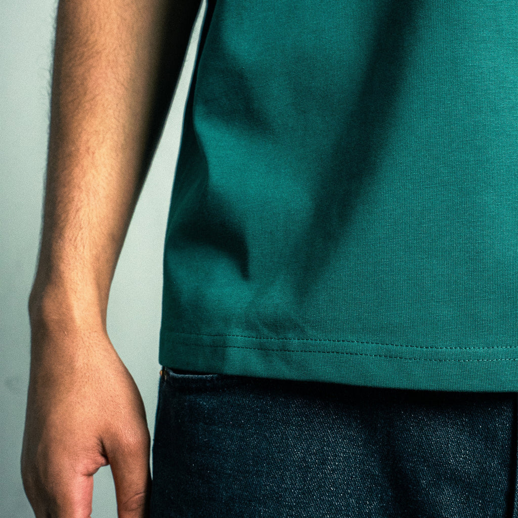 GREEN BEAN BOXY TEE - 280 GSM - Buzzin Beans