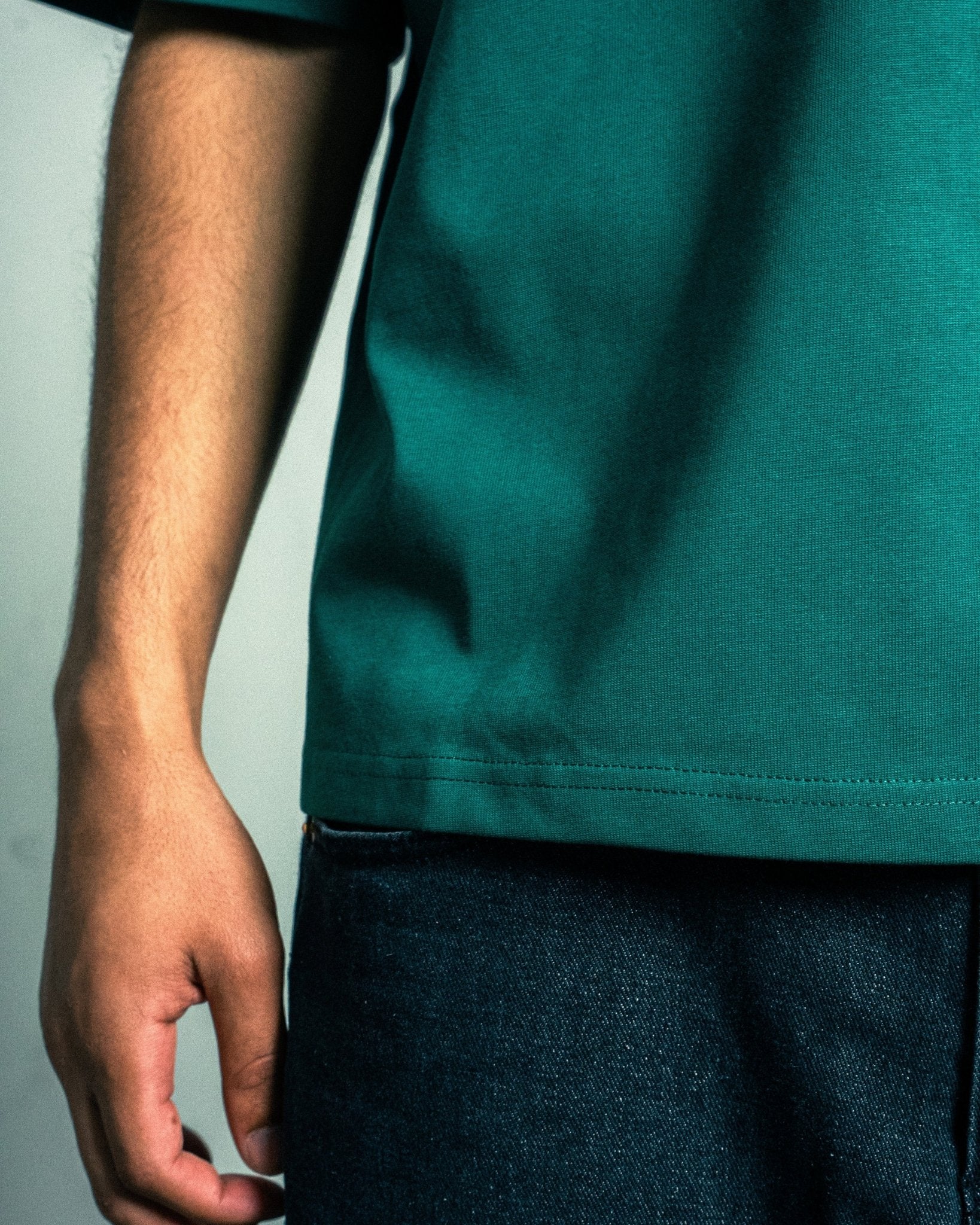 GREEN BEAN BOXY TEE - 280 GSM - Buzzin Beans