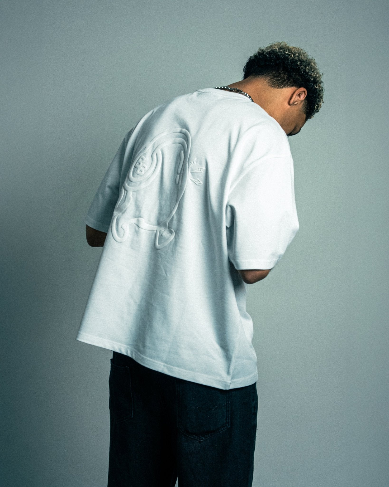 WHITE BEAN BOXY TEE - 280 GSM - Buzzin Beans