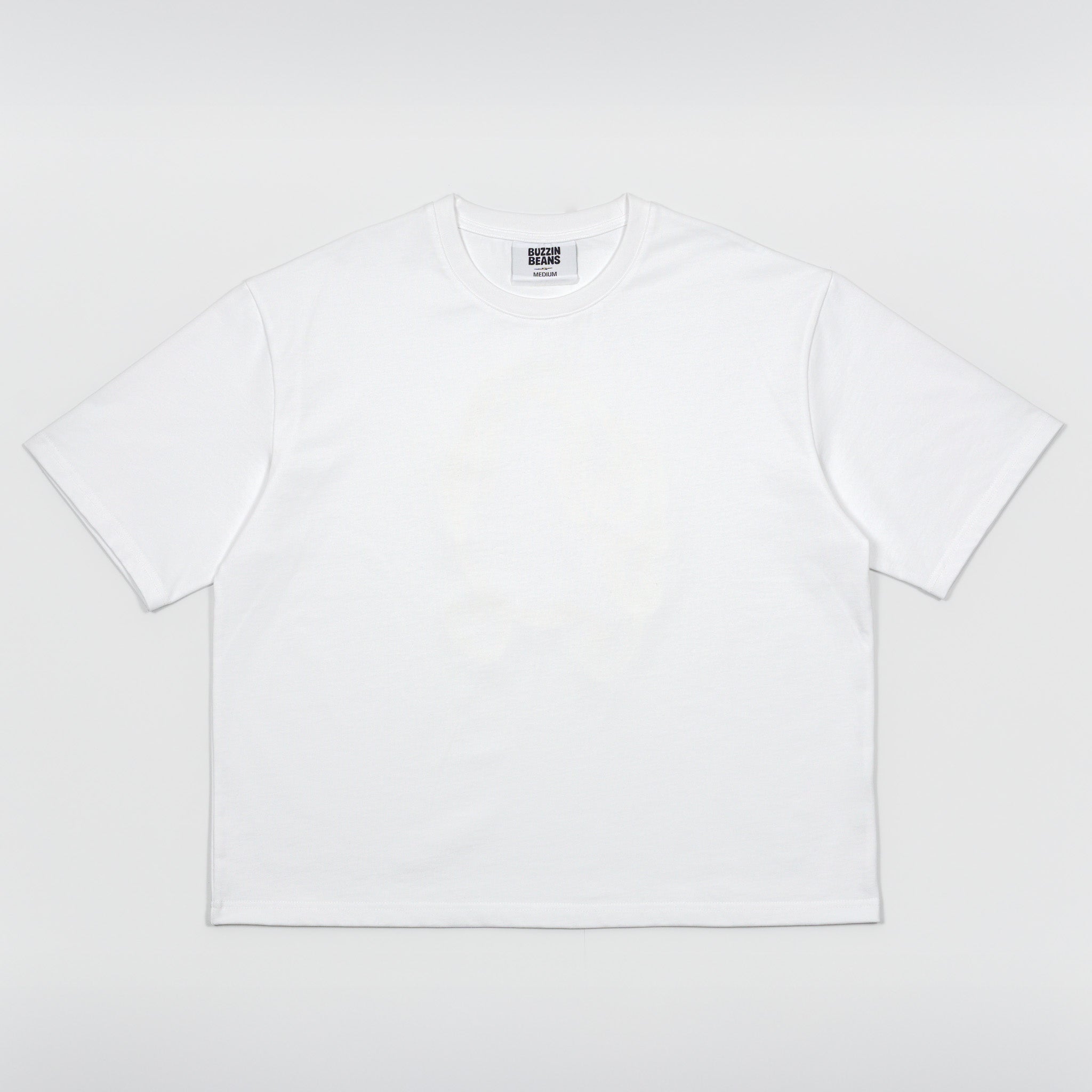 WHITE BEAN BOXY TEE - 280 GSM - Buzzin Beans