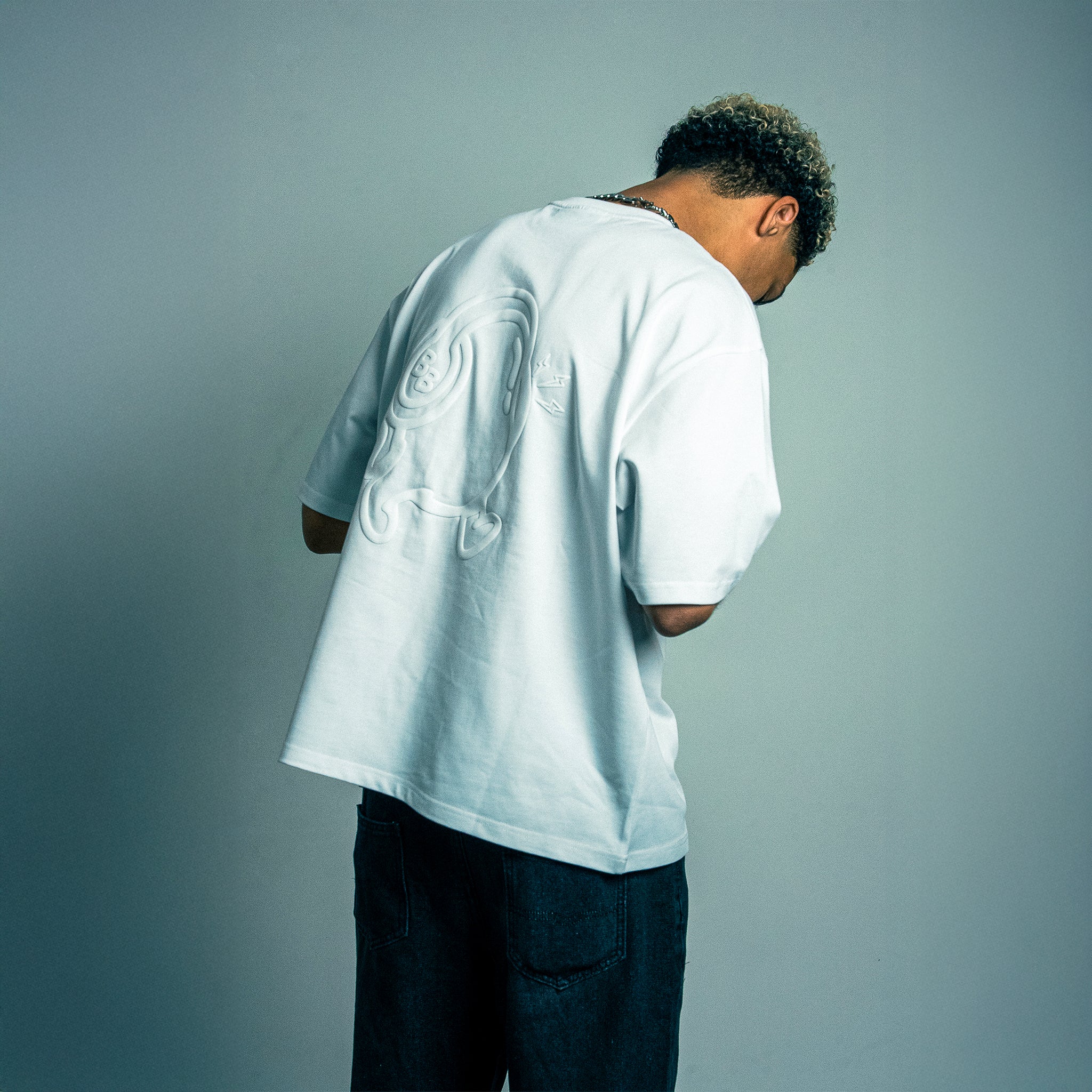 WHITE BEAN BOXY TEE - 280 GSM - Buzzin Beans