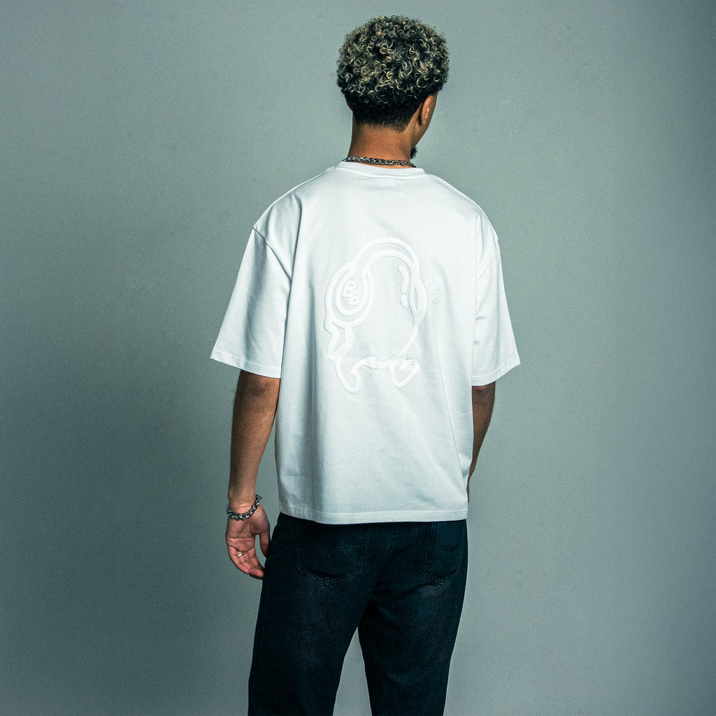 WHITE BEAN BOXY TEE - 280 GSM